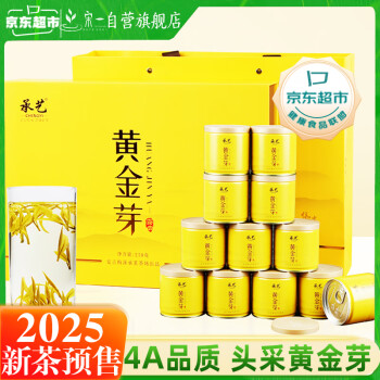 宋一 茶叶礼盒安吉白茶黄金芽绿茶特级2024新茶小罐装258g