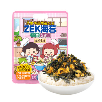 ZEK EK 每日拌飯海苔 肉松味芝麻海苔碎飯團(tuán) 零食即食 10小包 100g