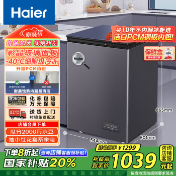 海爾 Haier BC/BD-100GHEPGD 冰柜 100L 星蘊銀