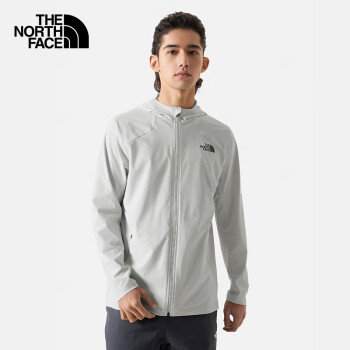 THE NORTH FACE 北面 防曬衣男戶(hù)外防風(fēng)夾克8AUR 灰色/9B8 M