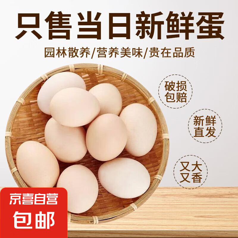 正宗農(nóng)家散養(yǎng)土雞蛋 50g±5g 10枚 ￥1.99