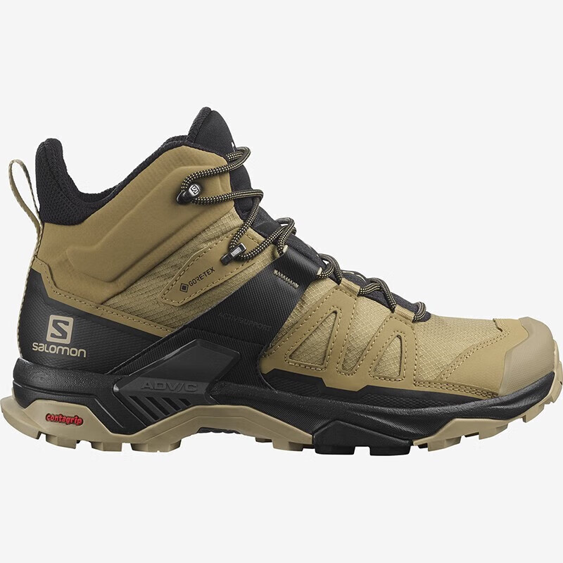 萨洛蒙 户外登山徒步鞋男 X ULTRA 4 MID GTX 黑/海藻棕 41码 1089元
