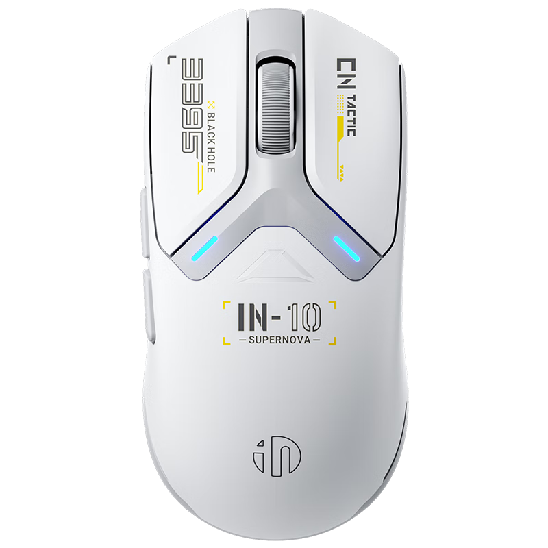 plus:英菲克（INPHIC）IN10 無線鼠標 三模PAW3395電競輕量化2.6萬DPI/8K回報率/1億次微動 星輝白 168.31元