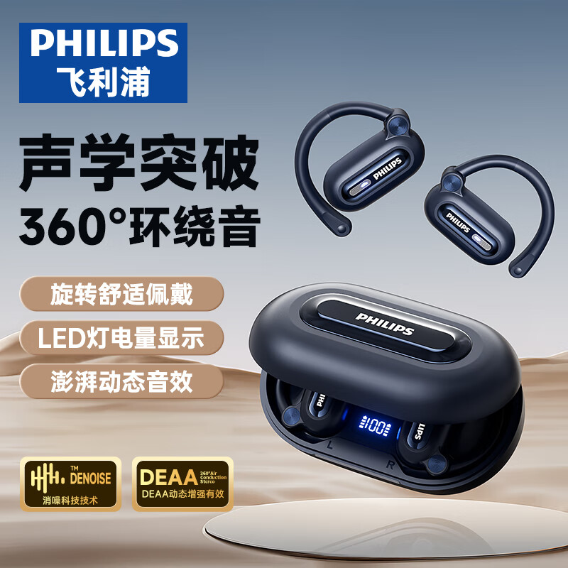 飛利浦 掛耳式骨傳導藍牙耳機（國補15%） 142.73元