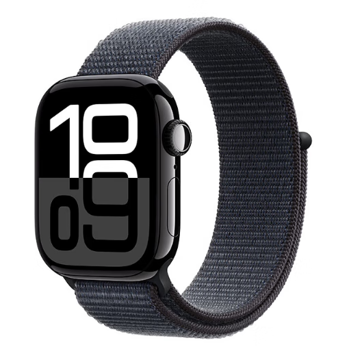 苹果 Apple Watch Series 10 GPS+蜂窝网络 智能手表 42mm 亮黑色铝金属表壳 浓墨色回环式运动表带 券后2703.01元