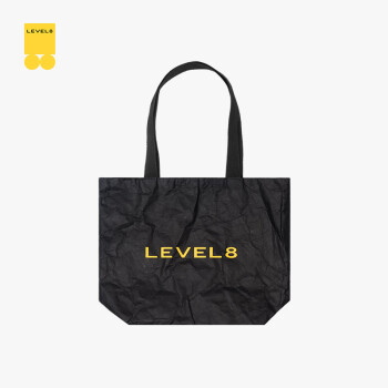 LEVEL8 杜邦紙購(gòu)物袋 簡(jiǎn)約單肩手提袋通勤包可水洗耐用大容量紙袋