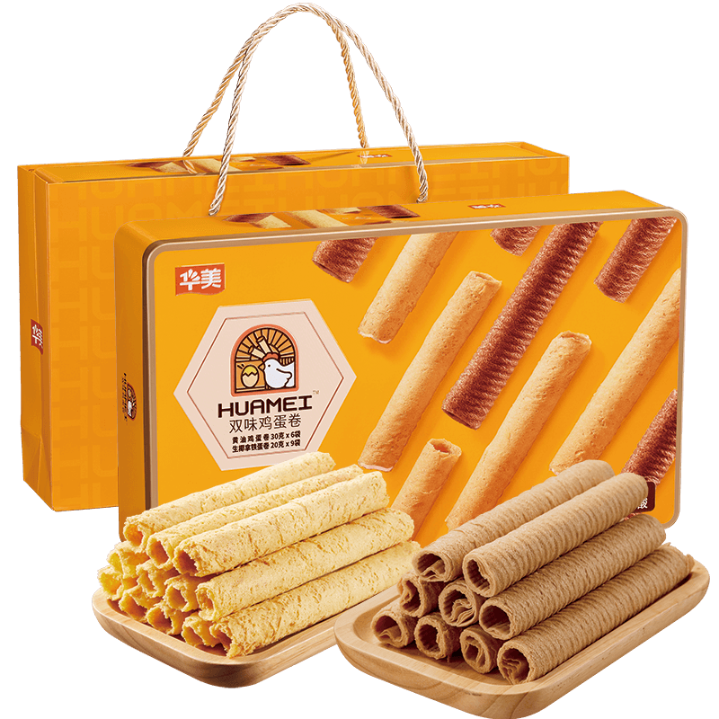 華美黃油生椰拿鐵雞蛋卷360g*8件 68.32元合8.54元/件