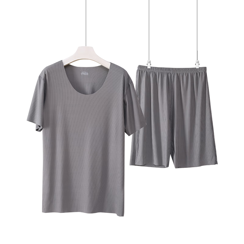 雅鹿 情侣 冰丝家居服套装 (上衣+裤子) × 2件 39.8元（需领券，合19.9元/件）
