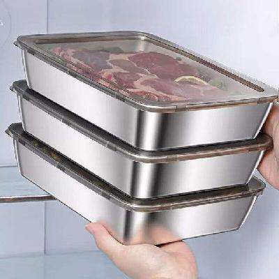 20點(diǎn)：京喜 家用食品級不銹鋼保鮮盒 2件 8.99元合4.5元/件（*買1送1）
