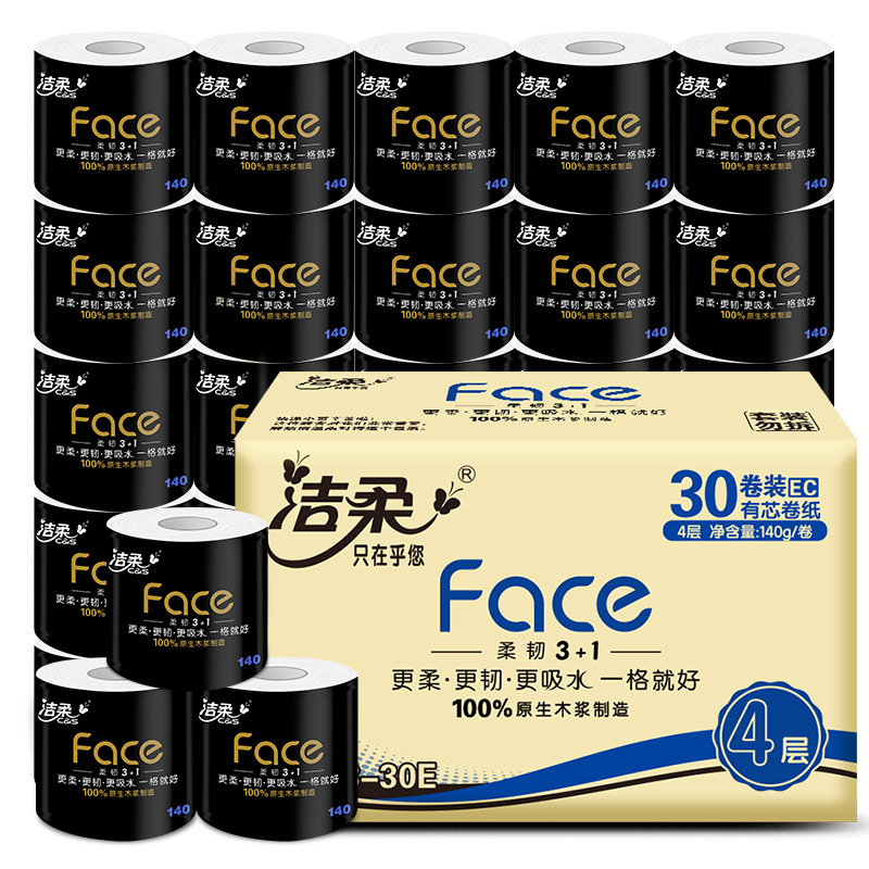 潔柔 Face系列 卷紙 4層140g30卷 35.38元