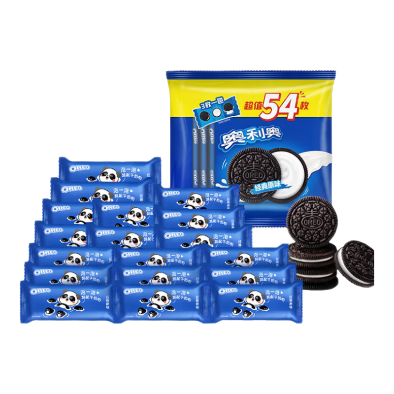 奧利奧（Oreo）原味夾心餅干523g 休閑零食 早餐下午茶 獨立小包裝 41.04元（合13.68元/件）