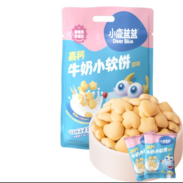 小鹿蓝蓝 高钙牛奶小软饼33包 券后14.59元