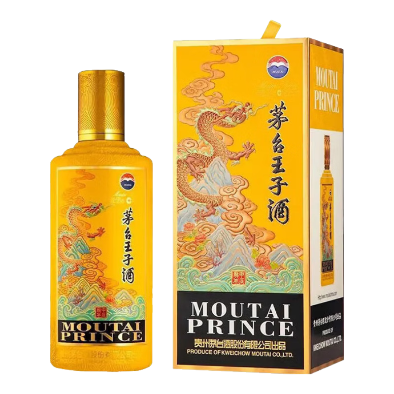 plus會員：茅臺 生肖 王子龍年 醬香型白酒 500ml 單瓶裝 423.52元