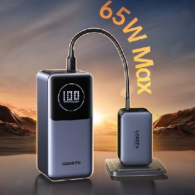PLUS會員：lvlian 綠聯(lián) 能量湃Pro筆記本充電寶 20000毫安 PD100W快充 124.11元 包郵（需用券）