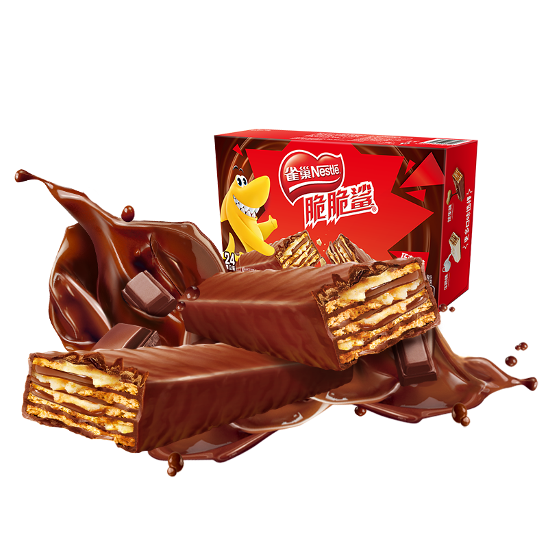 需首購(gòu)、PLus會(huì)員:雀巢（Nestle）脆脆鯊?fù)灨汕煽肆ξ?4條446.4g  18.52元