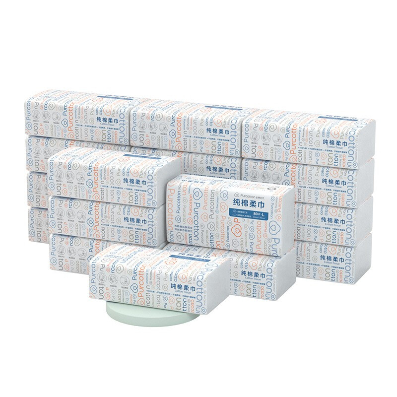 京东PLUS：全棉时代 洗脸巾 80片*18包棉柔巾一次性毛巾整箱20×20cm 170.61元