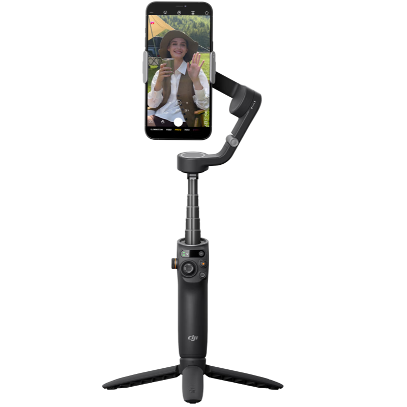 大疆DJI Osmo Mobile 6 暗巖灰 OM手機云臺穩(wěn)定器 折疊自拍桿三軸增穩(wěn)防抖vlog手持穩(wěn)定器 504.9元（需微信小程序下單）