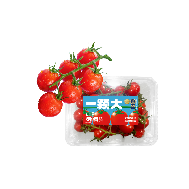 一颗大 红樱桃番茄小串 418g*2盒 水果西红柿圣女果 源头直发包邮 19.9元
