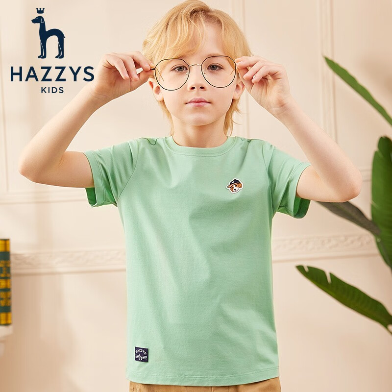 HAZZYS 男女童时尚圆领T恤 券后119元