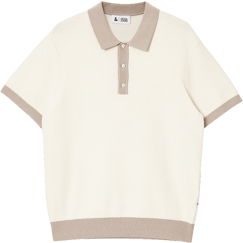 PLUS包邮：杰克·琼斯（JACK&JONES）25年男装短袖 米白色  144元（需领券）