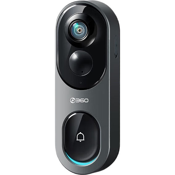 限地区、360可视门铃6Pro 500万超清画质家用监控智能门铃电子猫眼摄像头无线wifi手机远程查看对讲 319.7元