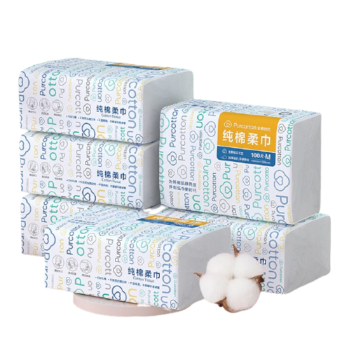 京东PLUS：全棉时代 洗脸巾 100抽*6包一次性便携出行棉柔巾15*20CM 券后66.41元