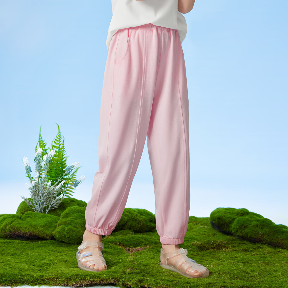 5日20點:茵曼童裝女童薄款透氣長款2025夏季兒童中大童甜美刺繡寬松休閑褲  54.69元包郵（限購兩個小時）