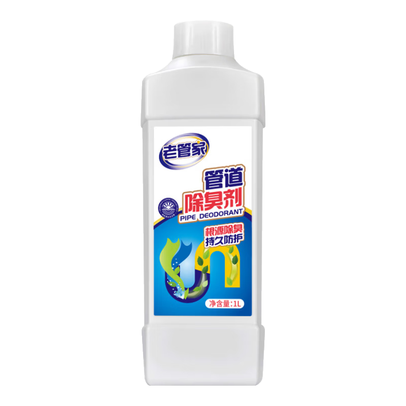 老管家 管道除臭剂厨房卫生间厕所马桶地漏除味液体 1L*1桶 24.14元（合12.07元/桶）