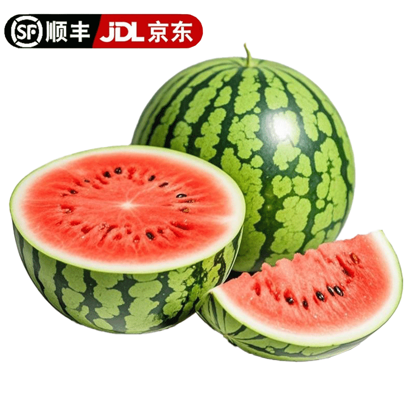 果农侠 西瓜 国产麒麟西瓜现摘速发 JD顺丰送货上门 新鲜时令水果 精选净重5-7斤1粒多层保护 13.9元