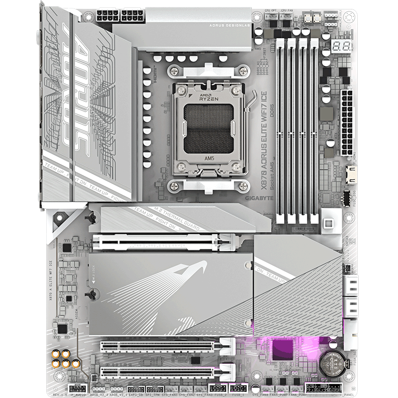 PLUS會(huì)員：（GIGABYTE）技嘉 冰雕X870 AORUS ELITE WF7 ICE主板DDR5支持AMD CPU AM5 9700X 9950X 9900X 9600X 2195.09元（需領(lǐng)券）