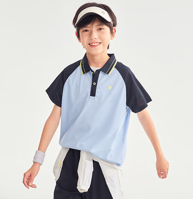2025年春季专柜热卖同款！SOUHAIT 水孩儿 2025年春季新款男女童速干短袖Polo衫（110-170cm）  ￥59