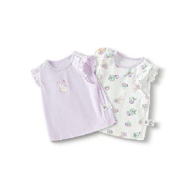 巴拉巴拉 嬰兒衣服 內(nèi)著套裝 可愛萌趣時尚 紫色調(diào)（兩件裝 90碼）*2 99元（需領(lǐng)券，合24.75元/件）