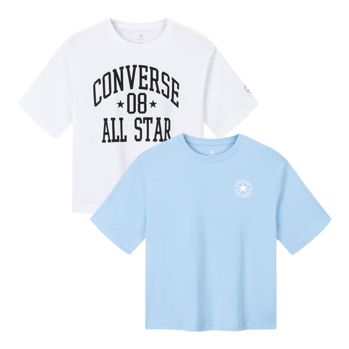plus会员：Converse 匡威儿童T恤 半袖纯棉休闲上衣 2件装  81.55元（需领券）