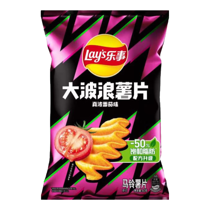 乐事（Lays） 经典/大波浪/奇多系薯片 玉米棒40g/50g 单袋装办公室休闲零食 大波浪辣条味40克 26.9元（合2.69元/件）