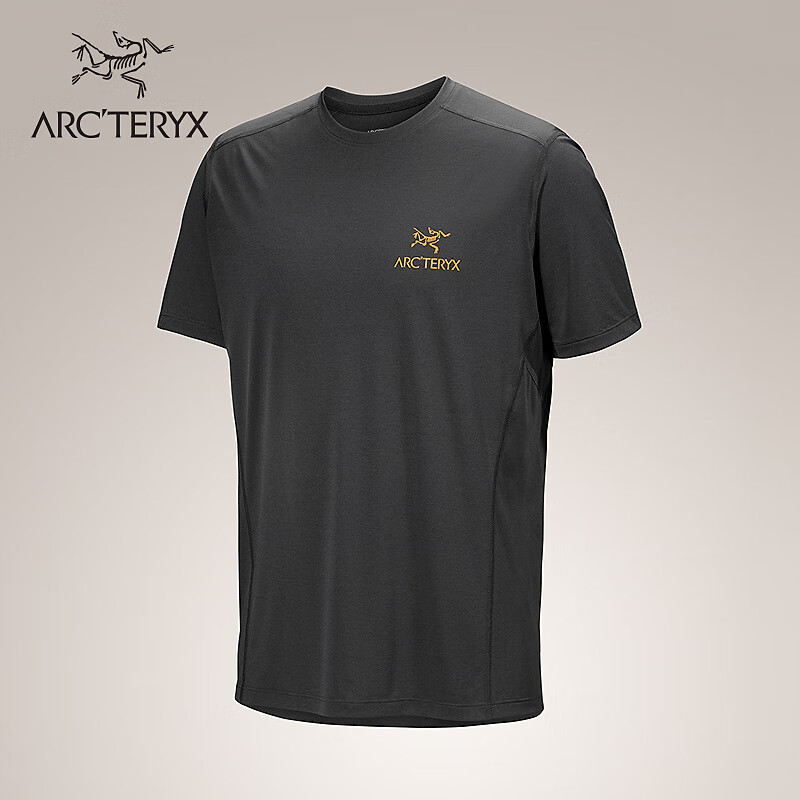 ARC'TERYX 始祖鸟 MOTUS CREW ARC'WORD SS 透气 男子 速干短袖T恤 Black Heather/黑灰色 S 1000元