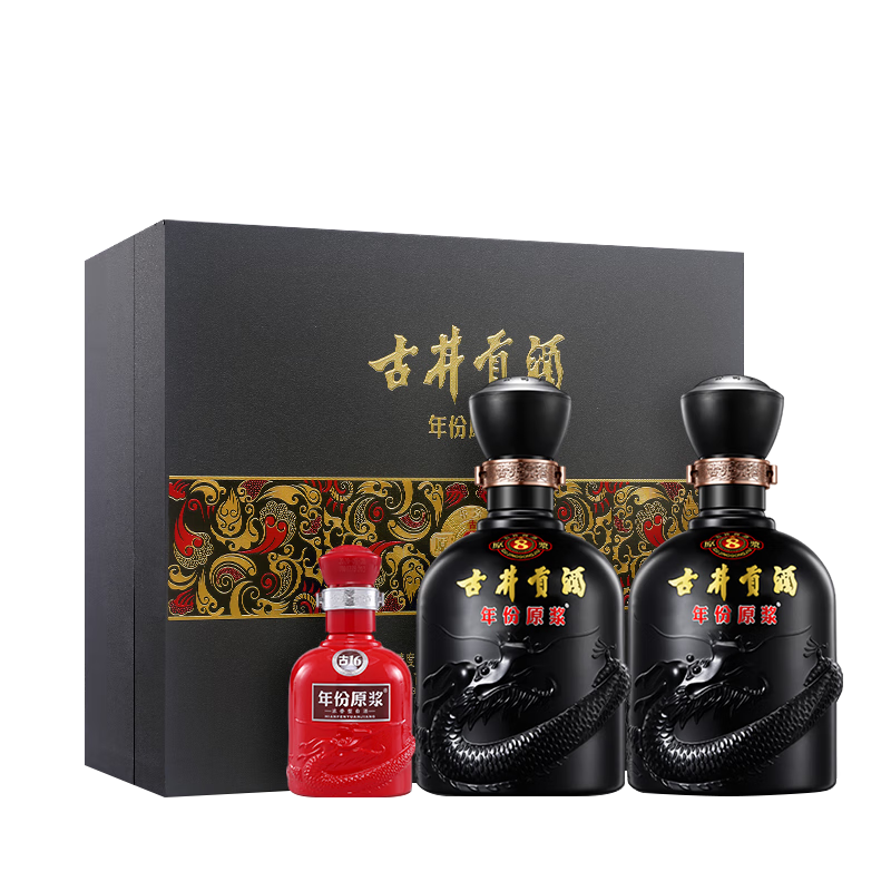Plus會員:古井貢酒 年份原漿古8禮盒濃香型 50度 500mL*2瓶 禮盒裝+湊單 378.08元，湊151.8元（共529.88元）