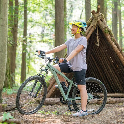 迪卡儂 DECATHLON 山地變速青少年自行車KC青玉色，26英寸7速 4319809 券后1057.63元
