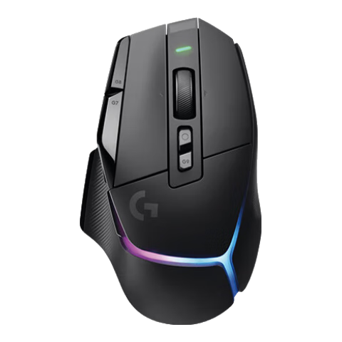 羅技（G） G502 X Plus 有線無線游戲鼠標 全新光學機械混合微動 輕盈設計 HERO引擎 電競鼠標 G502X PLus（黑）+無線充電底座 787元