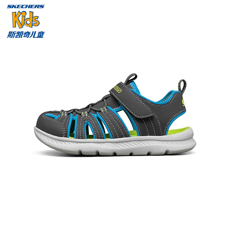 斯凱奇 C-FLEX SANDAL II 男童涼鞋 400041L/CCBL 166.61元