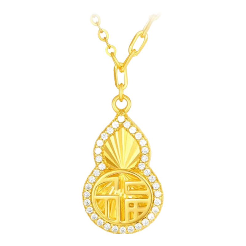 周大生福祿葫蘆項(xiàng)鏈銀女款設(shè)計(jì)國(guó)風(fēng)精致鎖骨鏈母親節(jié)禮物送媽媽 84元