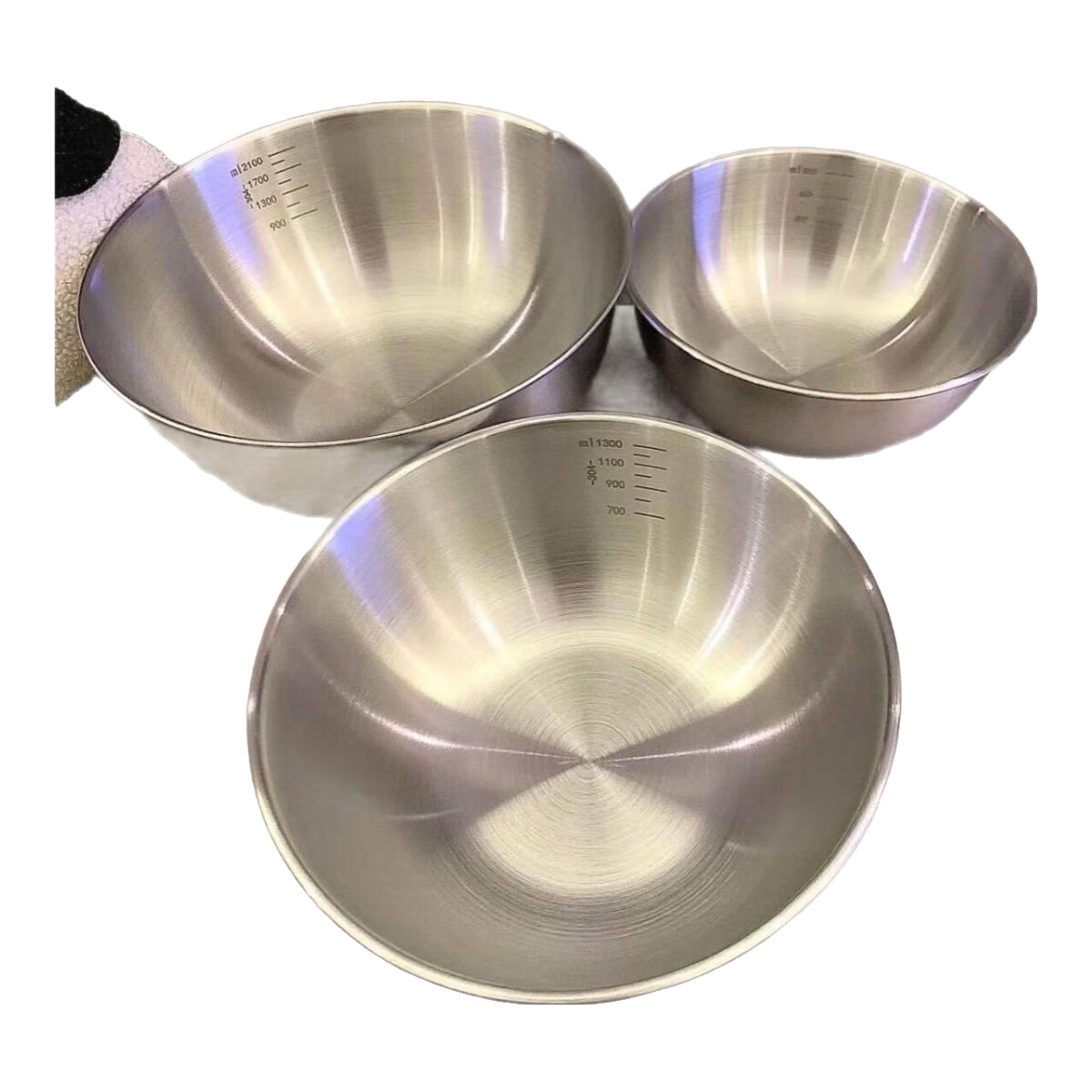 不銹鋼沙拉盆子調(diào)料盆本色 17cm 小號(hào) 2.71元