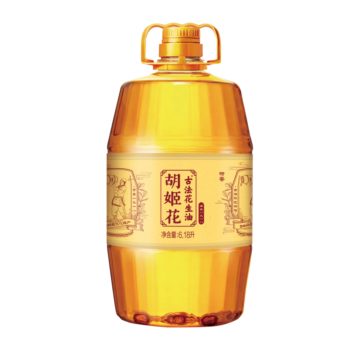 胡姬花 古法花生油 6.18L 券后136.41元