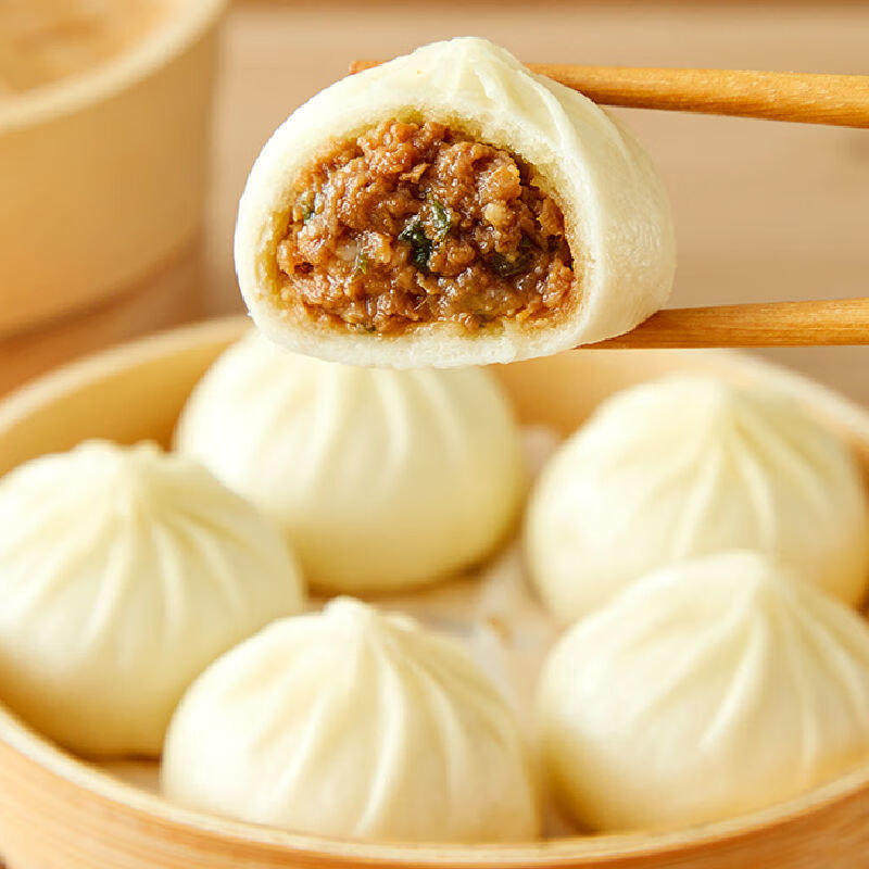 麥可悅嵊州風(fēng)味小籠包鮮肉豬肉包子商用早餐半成品早餐速食 懶人 食品 鮮肉小籠包400g*1袋【約20個】 4.95元