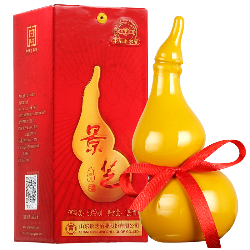 PLUS会员：景芝 小葫芦 59度 白酒 125mL *1瓶 15.5元包邮（双重优惠）