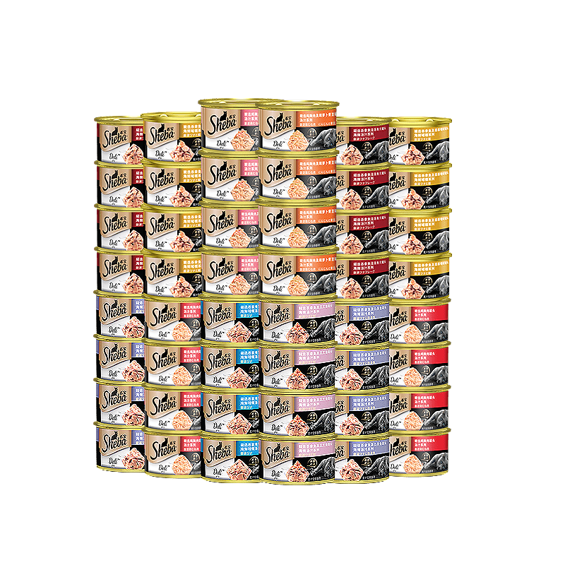 預(yù)售：Sheba希寶 泰國(guó)進(jìn)口貓罐頭混合裝85g*48罐貓糧貓濕糧整箱裝（多種口味） 329元（券后低至229元）