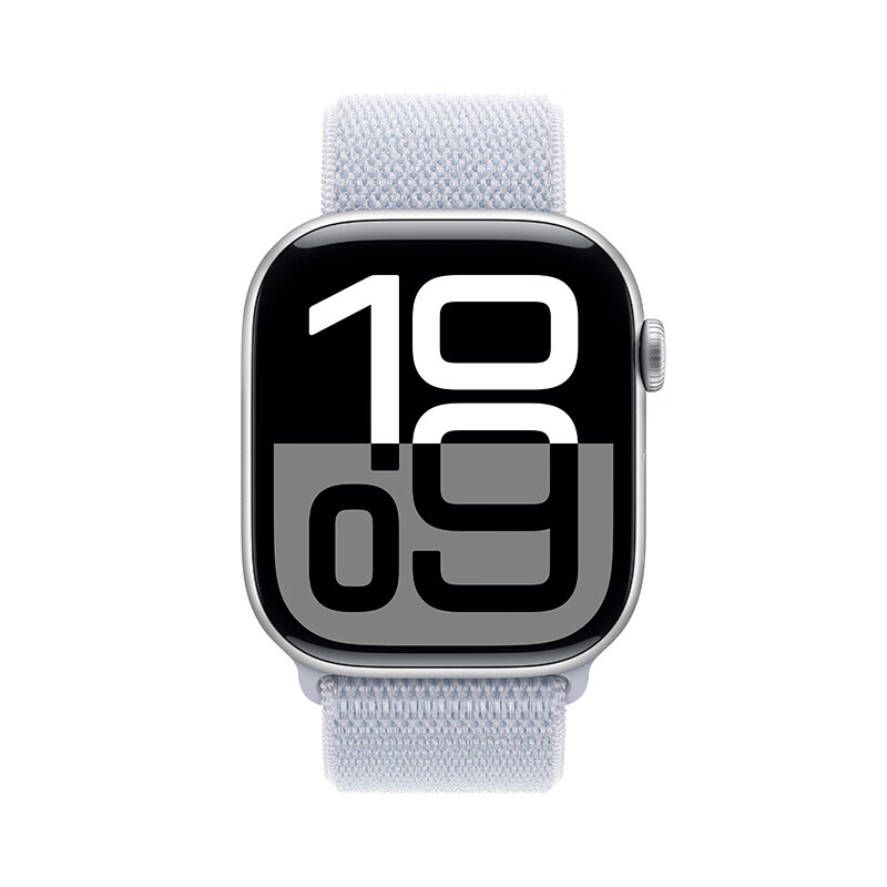 蘋果 Apple Watch Series 10 GPS款 智能手表 46mm 銀色鋁金屬表殼 青云色回環(huán)式運動表帶 券后2110.56元