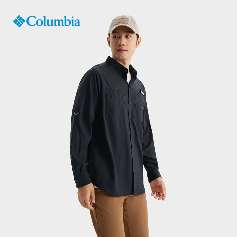 Columbia 哥倫比亞 戶外男女釣魚系列 舒適輕薄休閑長袖襯衫 010男女通用 L(180/100A) 298元 包郵