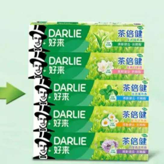 好来 原黑人 牙膏 清新双效200g*2+绿茶160g 25.1元（需领券）+赠40g+牙刷