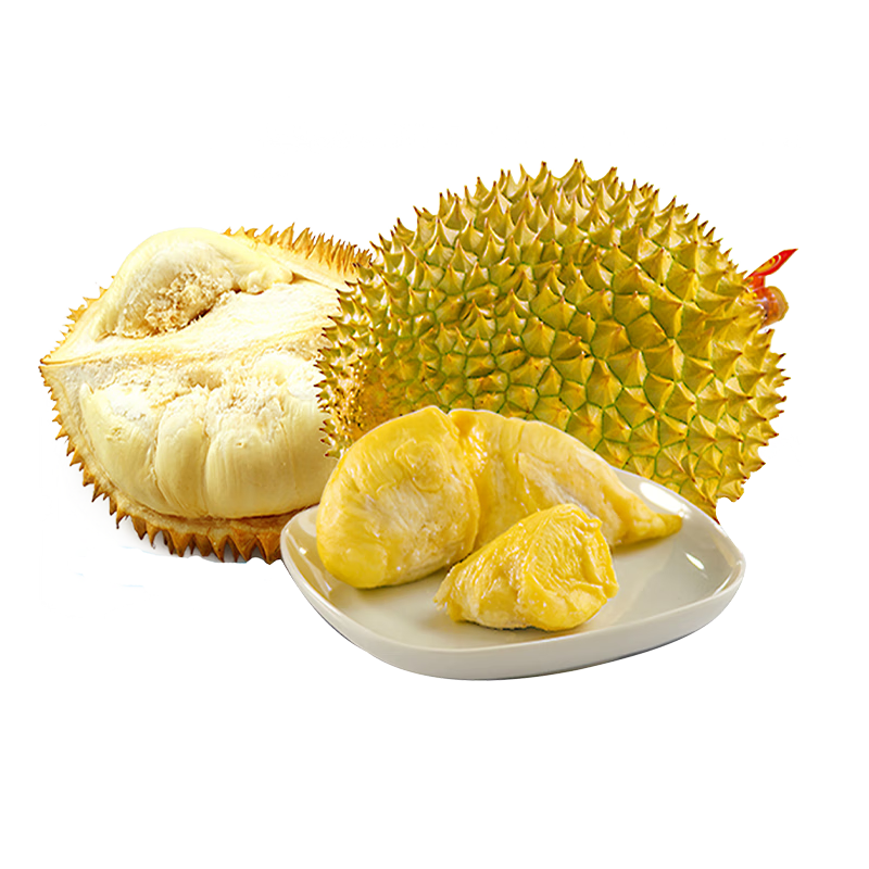 首購+百億補貼：時茂金枕榴蓮新鮮整個果【多地次日達】泰國榴蓮帶殼進口應季水果 3.3-4.3斤（包3-5房） 88.68元