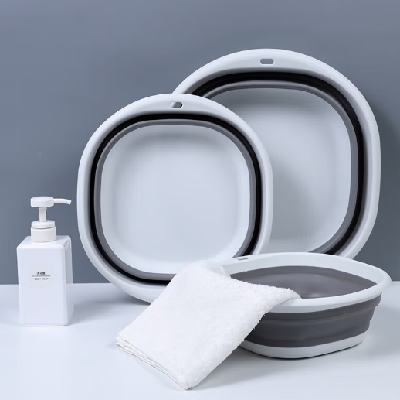 鵬境可折疊臉盆學(xué)生宿舍塑料盆便攜式壓縮旅行折疊盆 小號折疊盆 2.45元